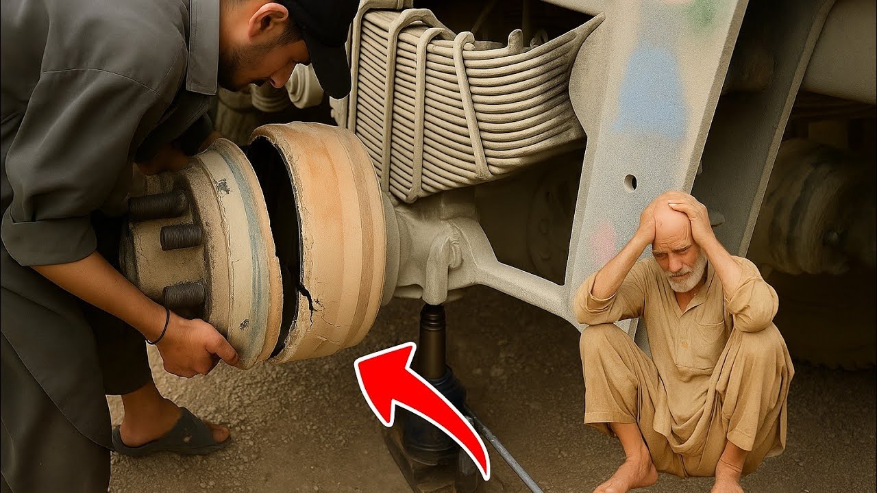 7D Dumper Brake Drum Replacement | Heavy Vehicle Maintenance