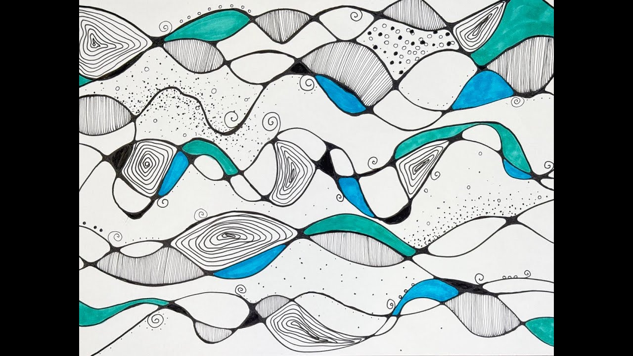 Ocean of Lines – Abstract Doodle Waves