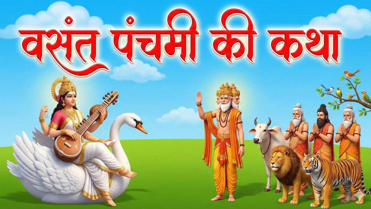 Vasant Panchami वसंत पंचमी की महान कथा सुनने मात्र से गरीबी दूर होती है | Saraswati Puja Katha