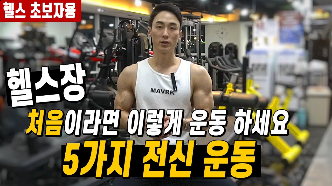 헬스장 처음이라면 이렇게 운동 해보세요ㅣ헬스(헬린이) 초보자를 위한 5가지 전신운동루틴(가슴/등/하체/어깨)