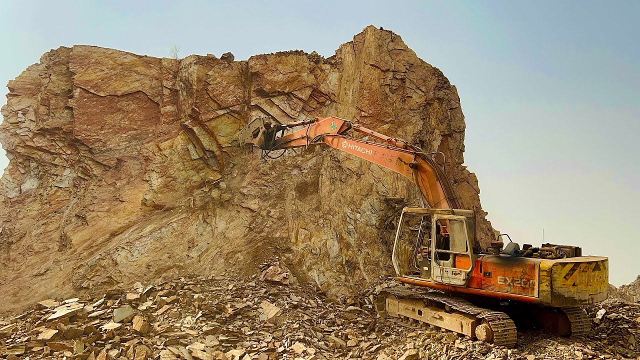 HILL DESTRUCTION: How to Break a Hill with an Excavator Machine! #excavators #stonemachinery #jcb 