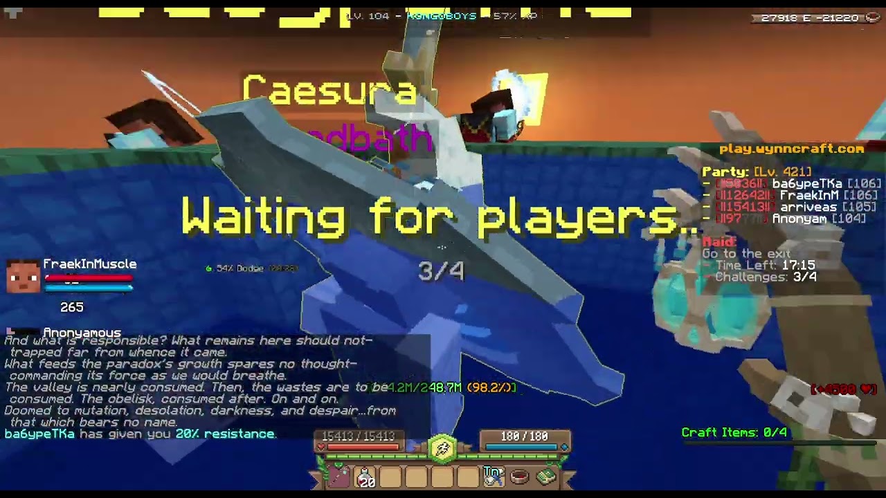 wynncraft warp arcanist tna experience