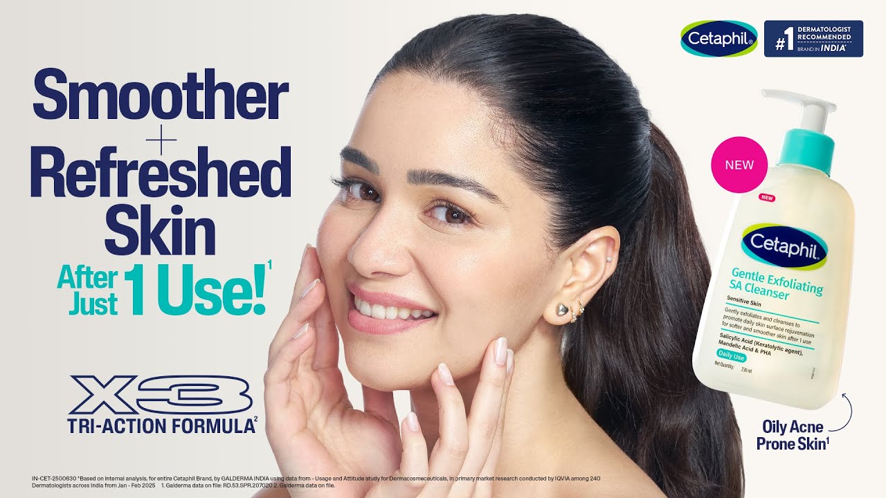 Cetaphil Gentle Exfoliating SA Cleanser | Tri-action Formula | Smoother and Refreshed Skin in 1 use
