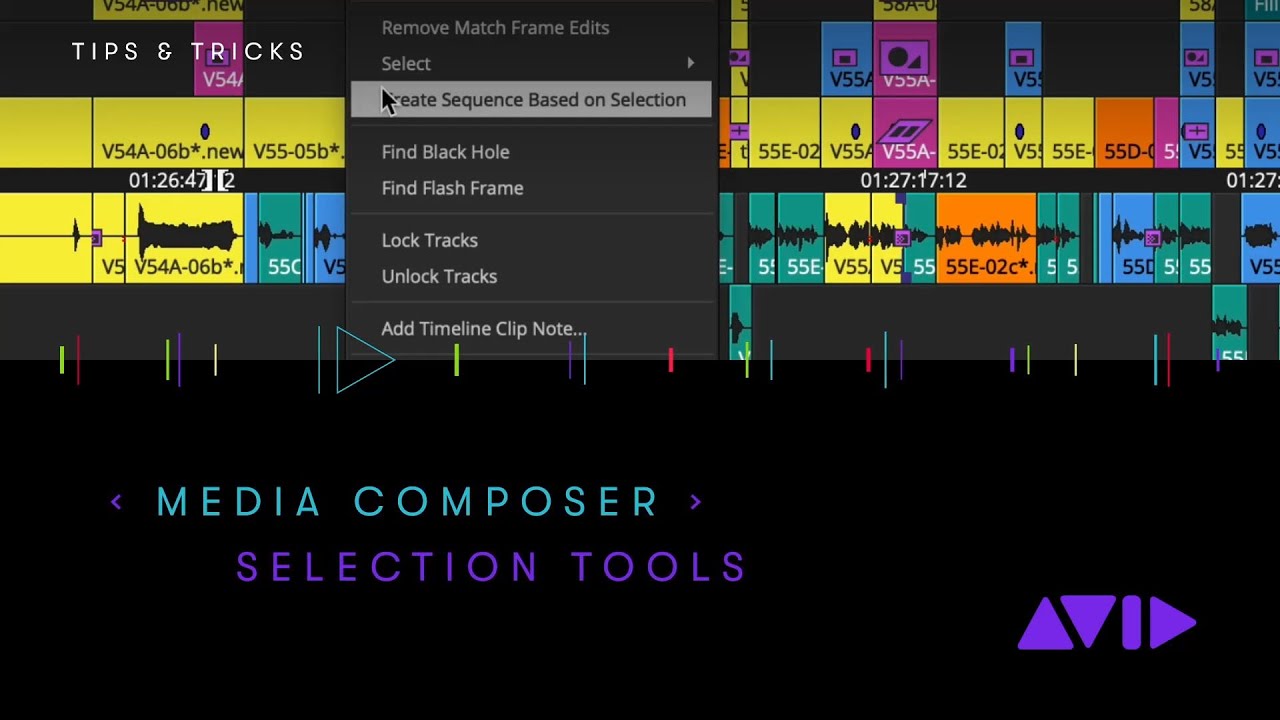Avid Media Composer — Selection Tools in the Timeline