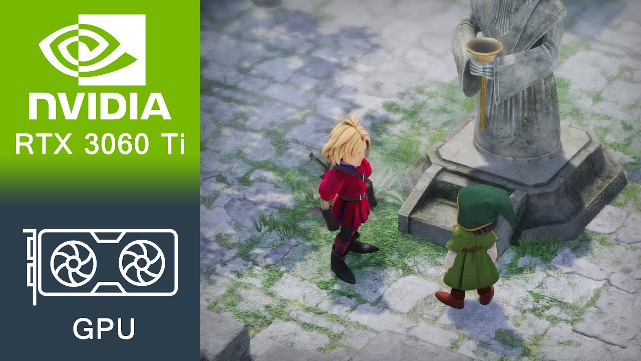 Переосмысленный геймплей Dragon Quest VII на GeForce RTX 3060 Ti (1080p HD / 60FPS)