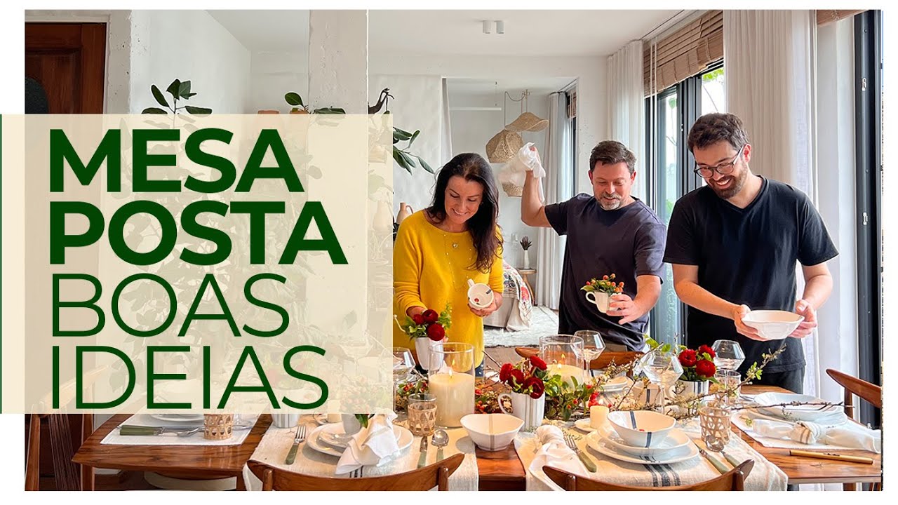 MESA POSTA COM DICAS PRECIOSAS - COMO FAZER SUPER DECORAÇÃO DE MESAS COM ELEMENTOS INUSITADOS