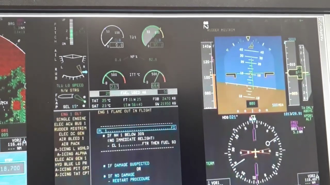 ENGINE FLAME OUT AFTER CLIMB SEQUENCE PLUS MCT