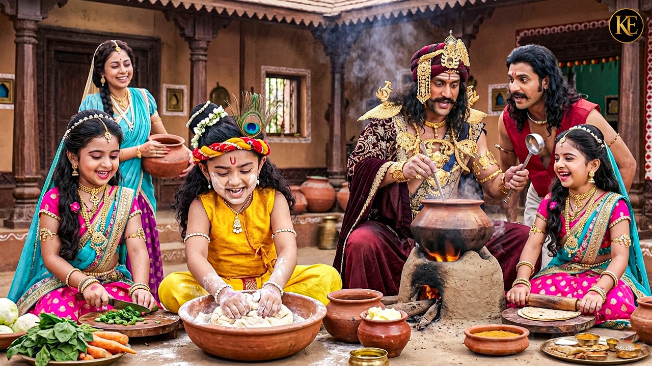 जब कान्हा-राधा और कंस ने मिलकर मैया का हाथ बँटाया || यशोमती मईया के नंदलाला || Shree Krishan leela