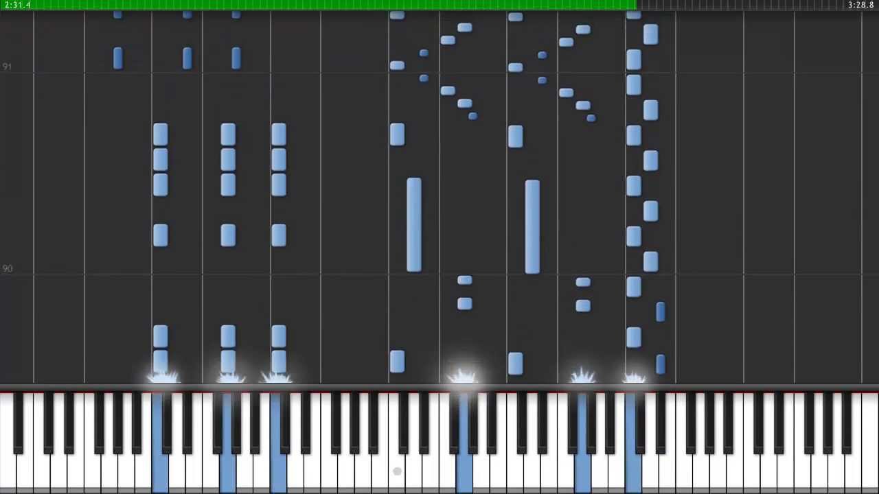 [HD]Arkasia - New World Disorder (Piano Impossible Tutorial, Synthesia)