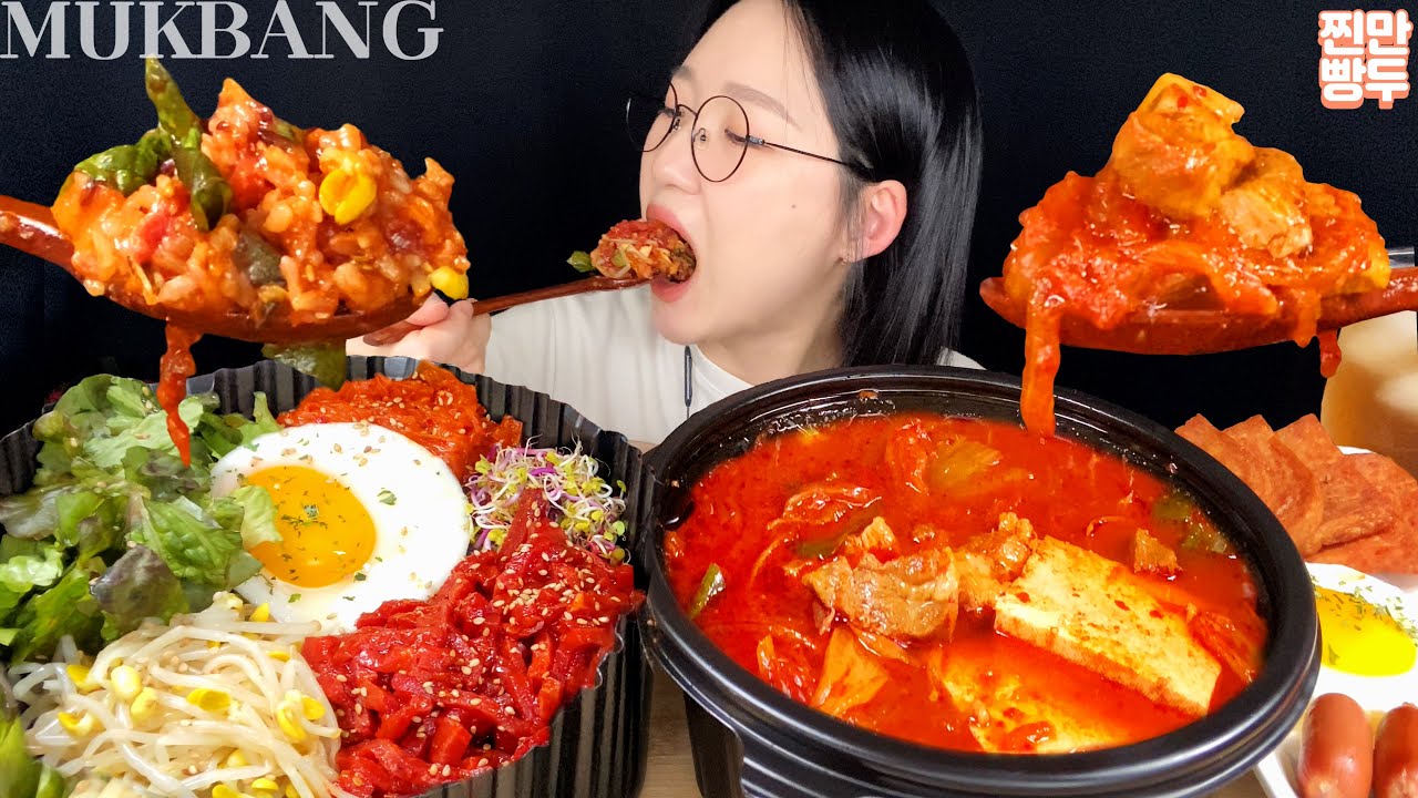 Bibimbap & Kimchi Stew | KOREANFOOD MUKBANG ASMR