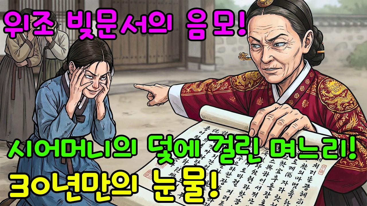 300냥 위조 빚문서로 며느리를 내쫓으려던 시어머니… 30년 뒤 밝혀진 참혹한 진실 | 야담 | 조선야담 | 민담 | 설화 | 전래동화 | 오디오북
