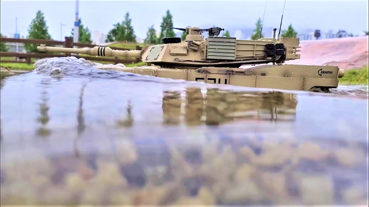 RC TANK Heng Long M1A2 Abrams Off-Road during the last rainy season