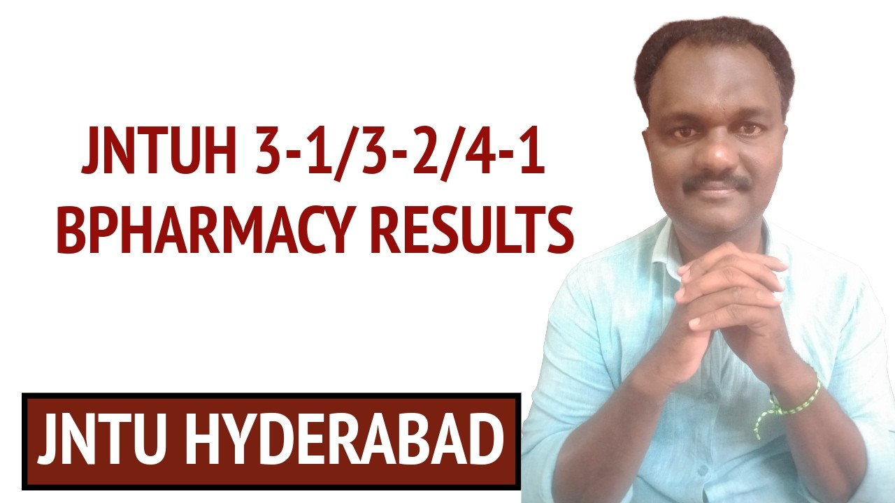 JNTUH 3-1/3-2/4-1 BPHARMACY RESULTS    #jntuh
