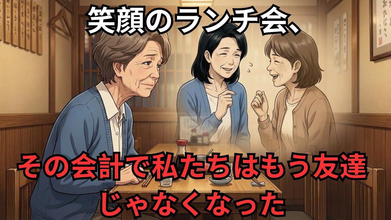 笑顔のランチ会、その会計で私たちはもう友達じゃなくなった 【60代・70代 友情の末路】