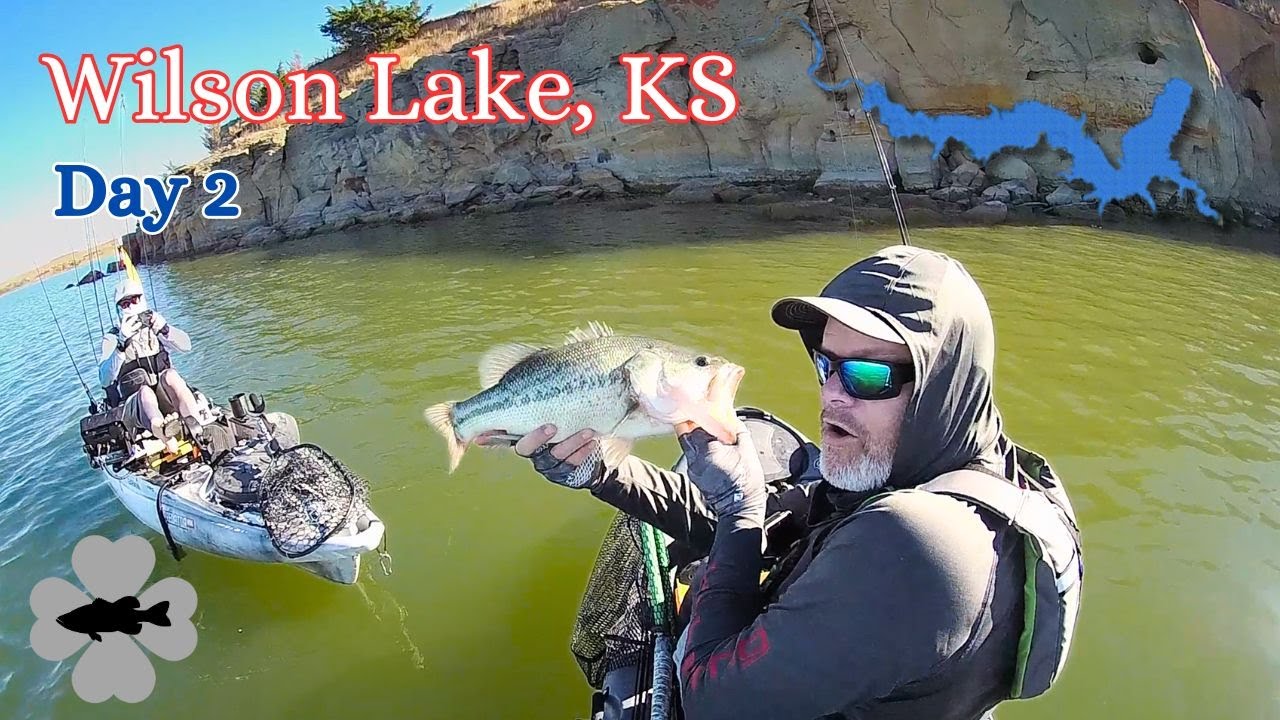 Kayak Bass Fishing at Wilson Lake, KS: Day 2
