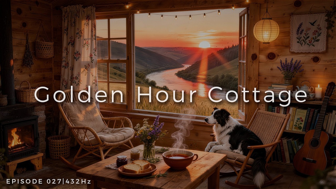 RETREAT 027 : Мощность мозга  & Чистый фокус  | 432Hz & Golden Hour Cottage [4K UHD]