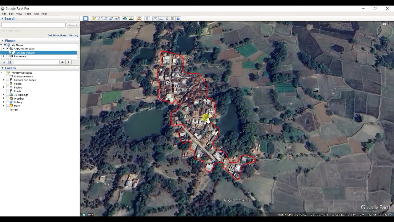 Как оцифровать населенные пункты, зоны растительности и т. д. из Google Earth
