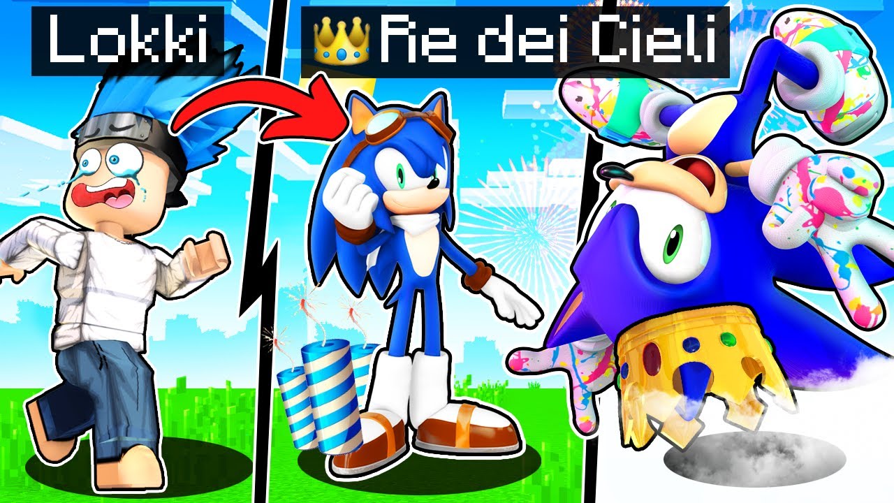 DIVENTO da LOKKI a SONIC RE DEI CIELI su SPEED SIMULATOR su ROBLOX ITA!!