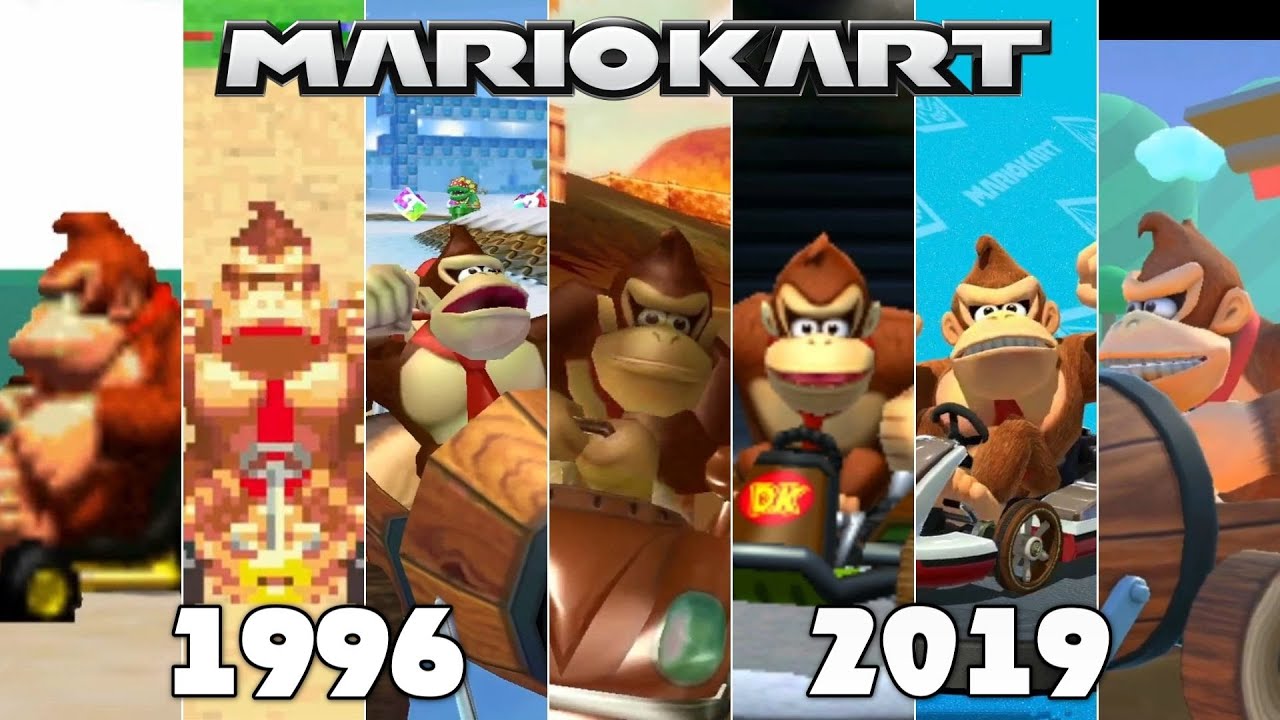 Evolution Of Donkey Kong In Mario Kart Games [1996-2019]