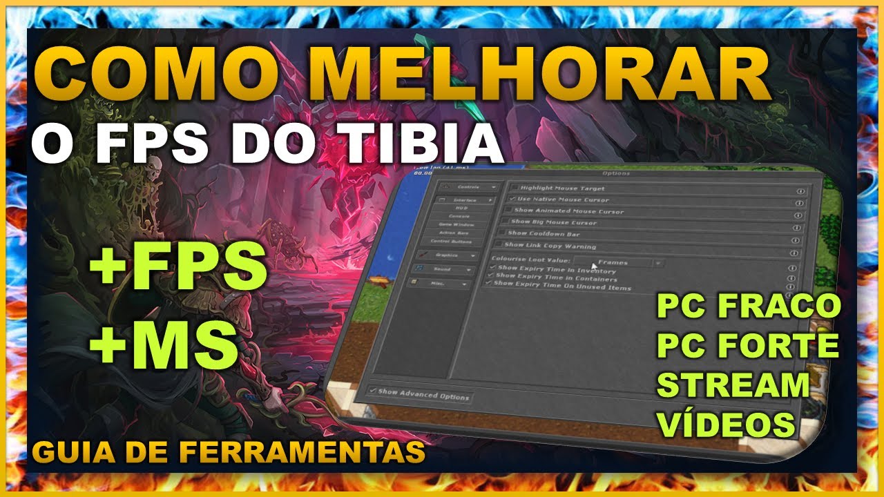 COMO MELHORAR O FPS DO TIBIA | FERRAMENTAS DE TIBIA