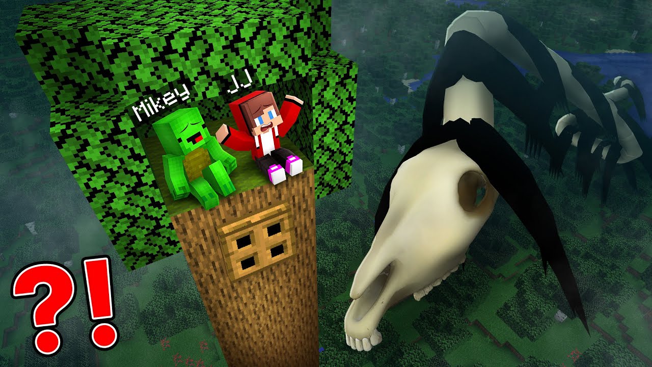 Mikey and JJ TREE BASE vs LONG HORSE in Minecraft - Maizen