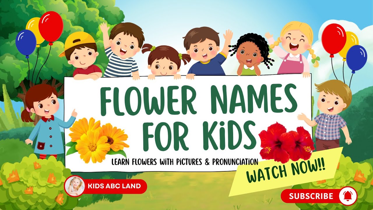 🌸 30 Flower Names for Kids | 🌼 Learn Flowers with Pictures & Pronunciation 🌺