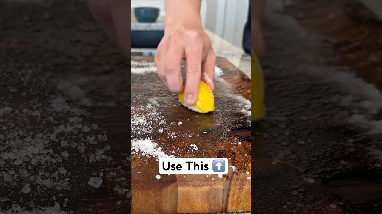 How To Clean A Wood Cutting Board #howto #cleaning
