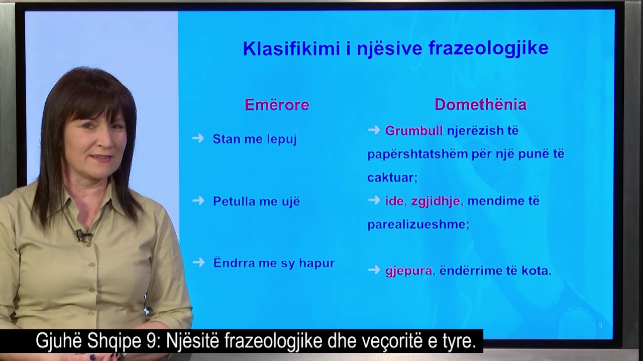 Gjuhë shqipe 9 - Njësitë frazeologjike dhe vecoritë e tyre. -Apostrofi.