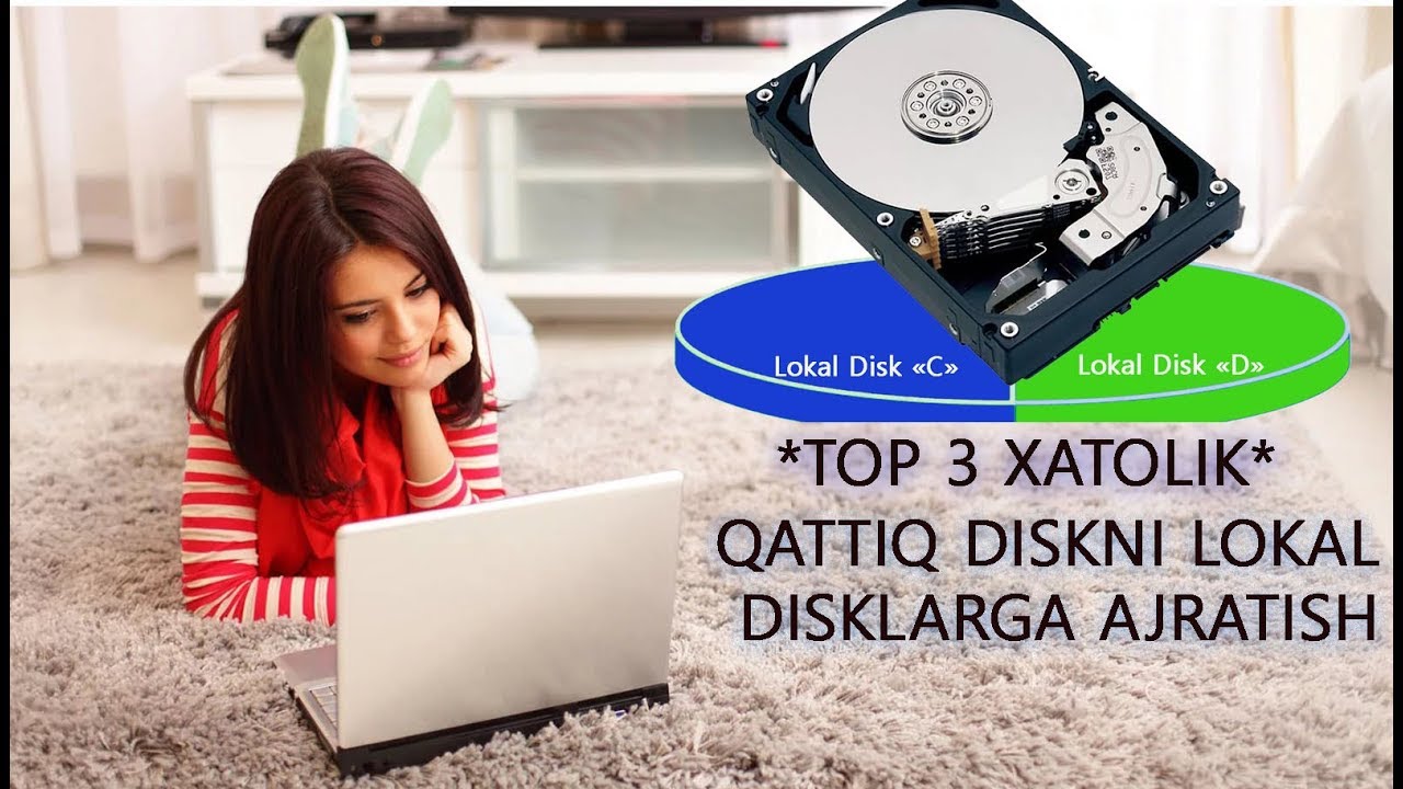 Qattiq Diskni bo'lish C va D disklarga ajratish