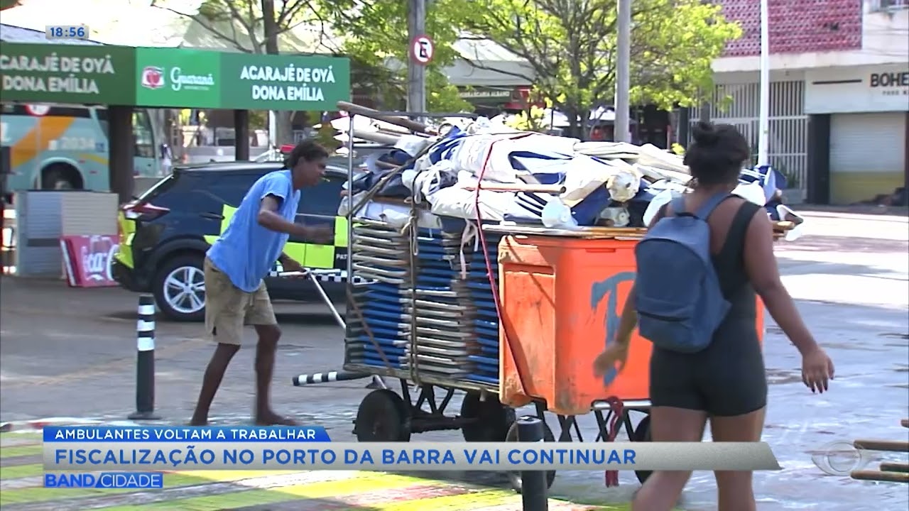 Ambulantes voltam a trabalhar no Porto da Barra - Band Cidade