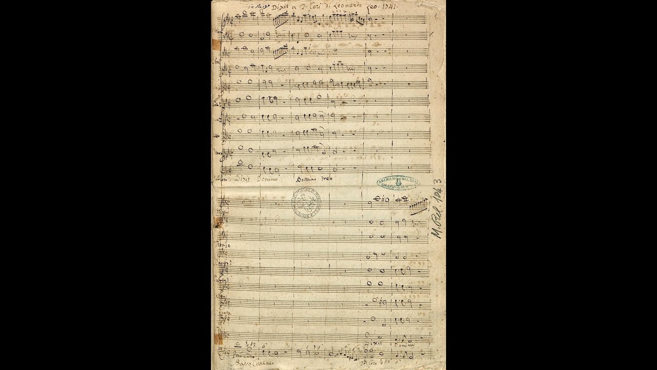 Leonardo Leo – Dixit Dominus a due cori (1741) {Autograph score}