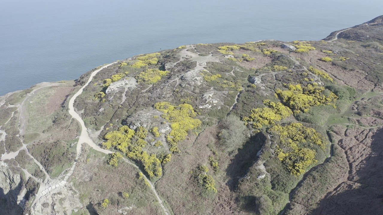 Howth scenic view path by drone 4K