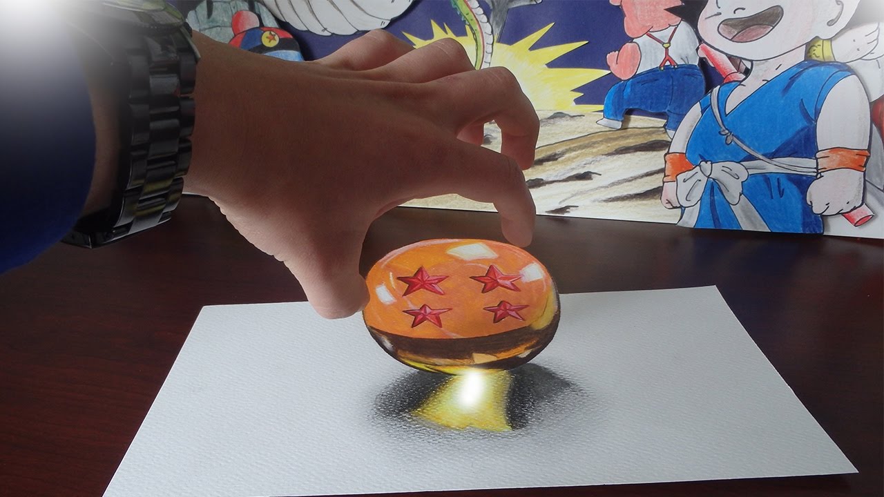 CÓMO DIBUJAR UNA ESFERA/BOLA DE DRAGÓN 3D- DRAGON BALL 3D | Du Arte