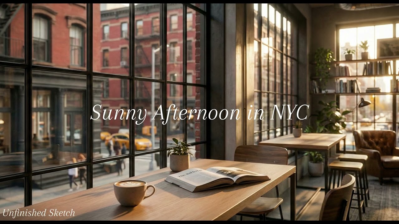 Sunny Afternoon in NYC ☕️ Relaxing Jazz & Modern Cafe BGM for Focus, Study, Chill
