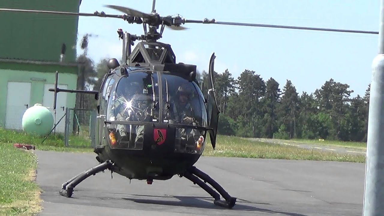 BO 105 landung am Flugplatz Jena Schöngleina , DANKE FÜR 10.000 Videoaufrufe