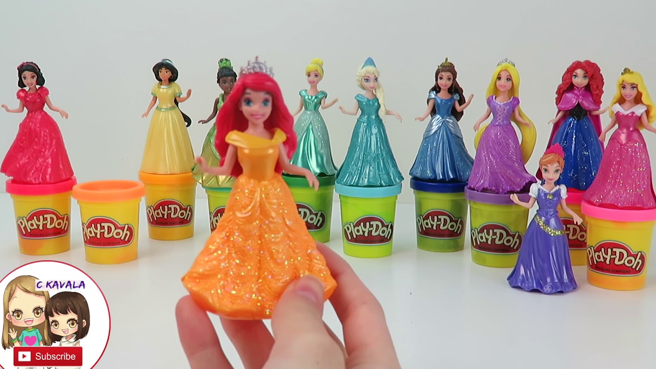 Disney Princess Magic clips wrong dresses  with Elsa, Rapunzel, Ariel, Tiana, Belle