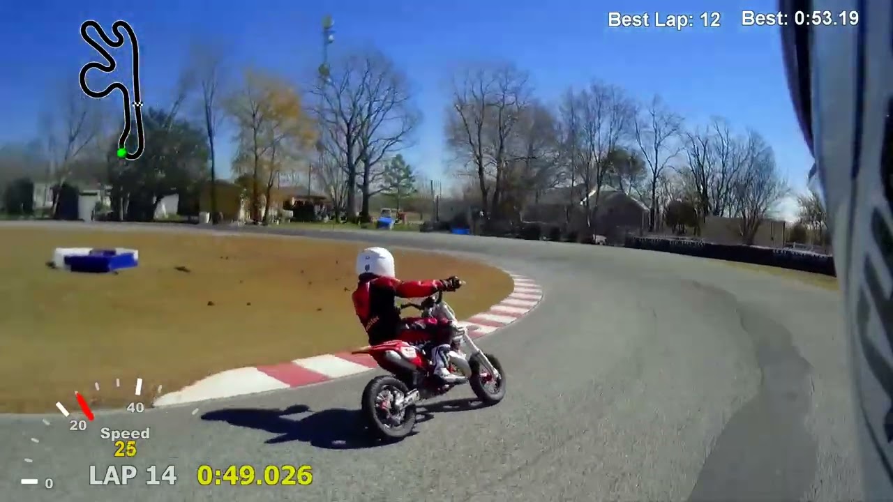 Miller outdoor theatre: Gas Gas mini bike at GCKI Kart Track