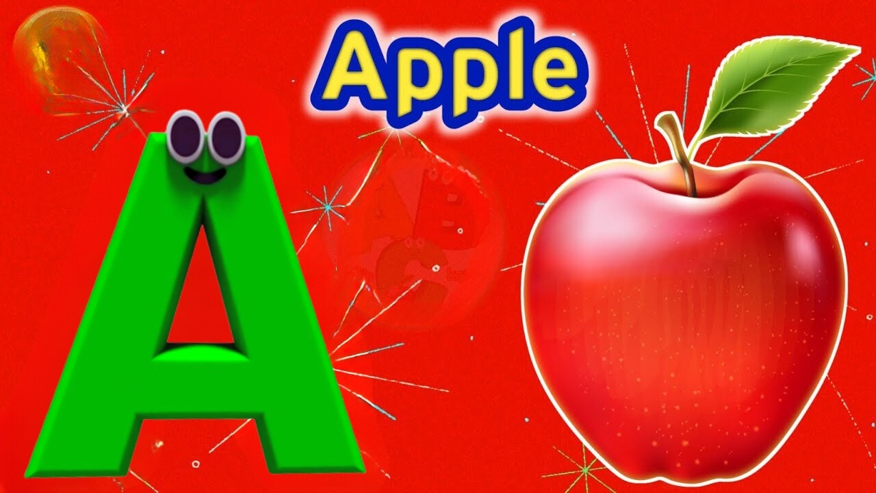A is for Apple 🍎 | ABC Phonics Cartoon Song for Kids | Learn Alphabet with Fun | ABCD