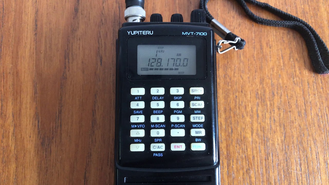 Yupiteru MVT-7100 - Manchester Airport ATIS - Automatic Terminal Information System.