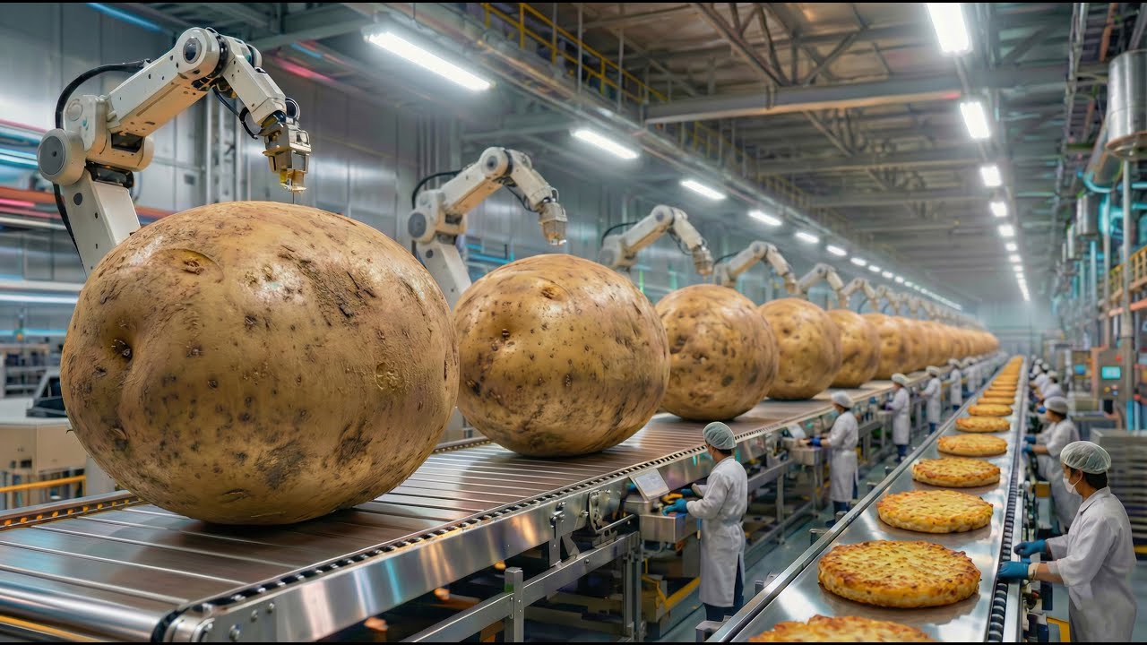 Inside a Potato Factory: From Huge Potato to Perfect Potato Pancakes | Full Process