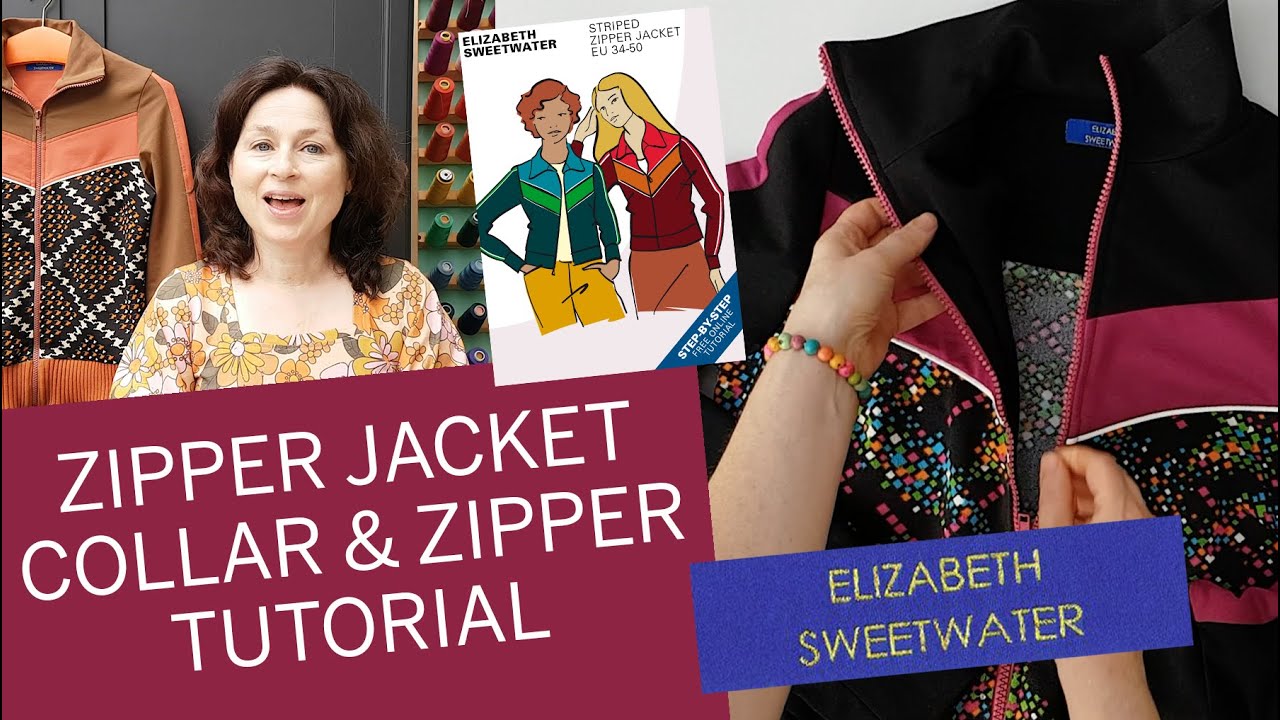 Zipper jacket collar and zipper tutorial