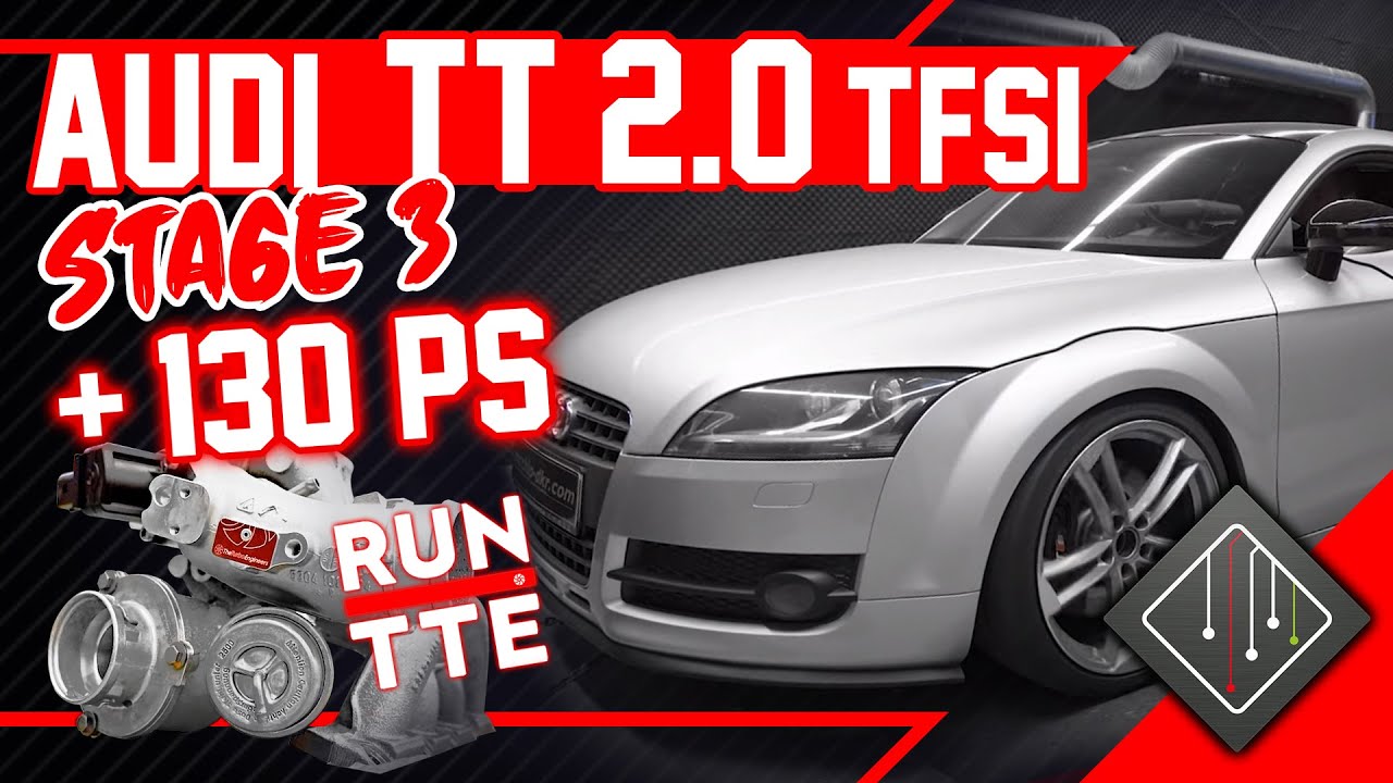 Audi TT 2.0 TFSI Stage 3 (+130PS) | Tracktool | 100-200km/h = -42% | mcchip-dkr.com
