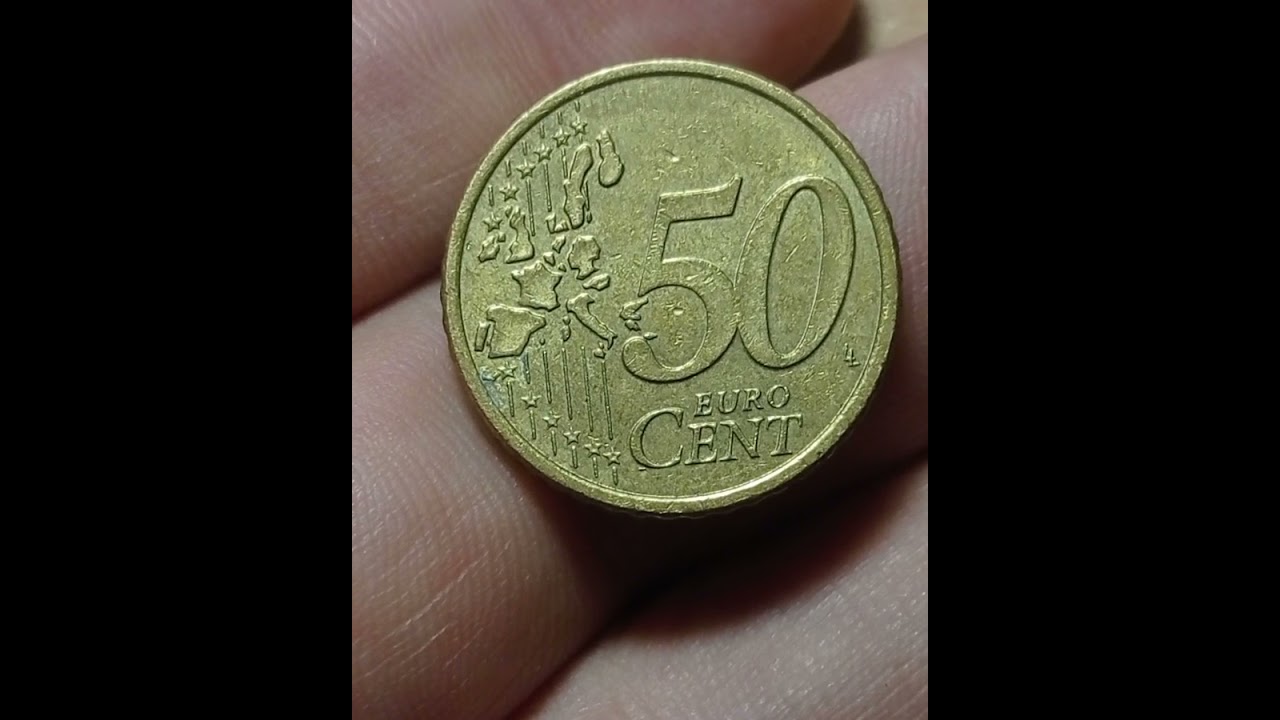 монета 50 euro cent 100 000 рублей #shorts