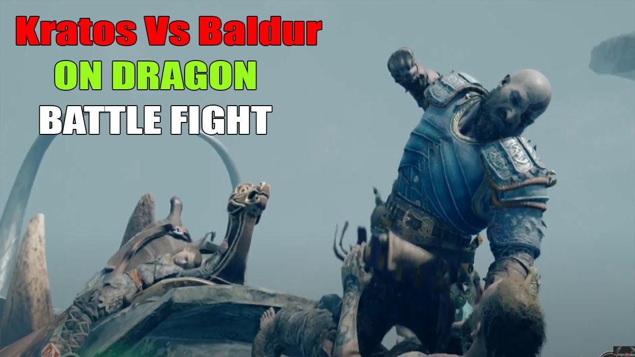 GOD OF WAR PS4 - Kratos Vs Baldur On The Dragon