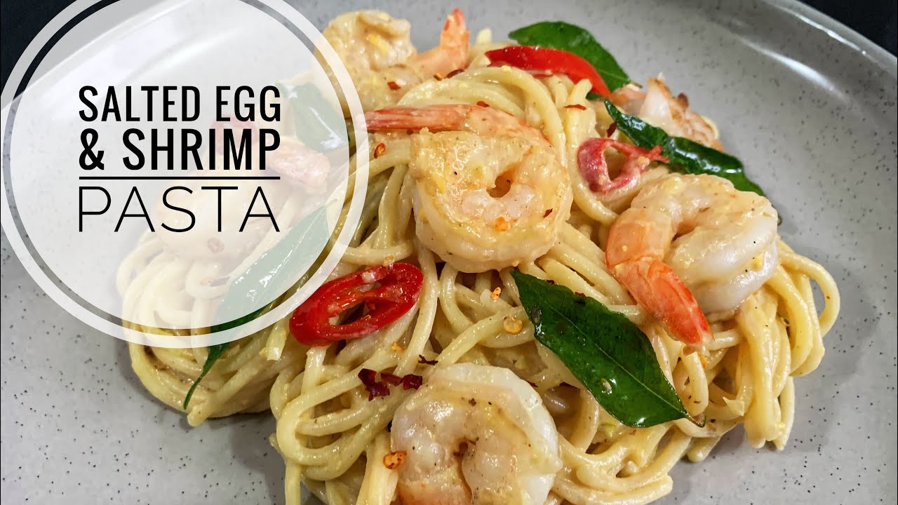 Salted Egg and Shrimp Pasta