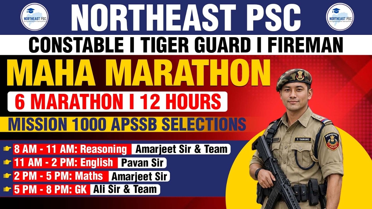 APSSB Maha Marathon I Day 3 I 12 Hours I Tiger Guard I Fireman I Constable #apssb #constableexam