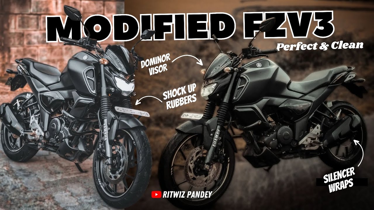 Best Modified Black YAMAHA FZV3 with Buying Link || Ritwiz Pandey