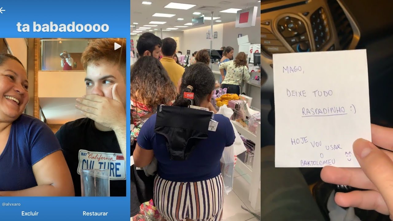 Álvaro no shopping com leydi