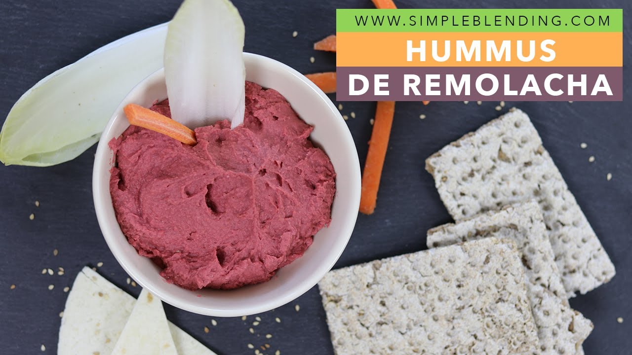 HUMMUS DE REMOLACHA | Hummus de garbanzos y remolacha | Hummus sin tahini