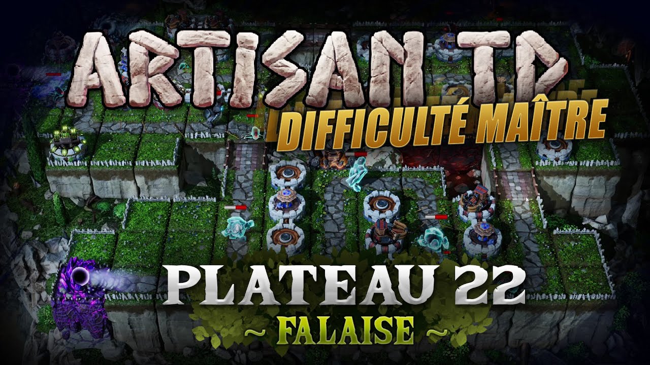 Plateau 22 Falaise Artisan TD Maître + Succès Maître Écologiste IV No Hit 3 étoiles - Niveau 12